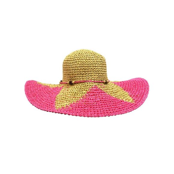 Wide Brim Floppy Hat With Starfish Print - Picture 3 of 9
